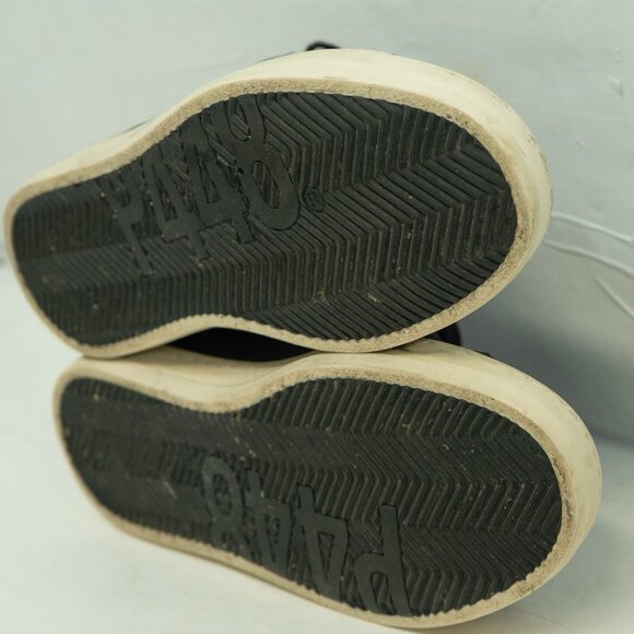 P448 Skate Hi Top Sneaker Black Leather Goth Minimal Streetwear Sneaker Shoe - Picture 5 of 16